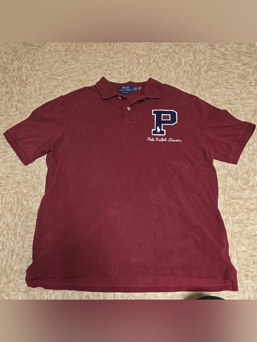 Polo Ralph Lauren Men's Red Graphic Polo Shirt Size L